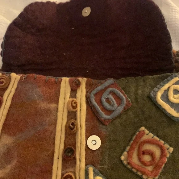 NEW Anthropologie Rising Tide handmade wool purse - Picture 3 of 16